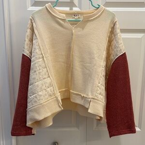 POL NWOT Colorblock Waffle Knit Sweater